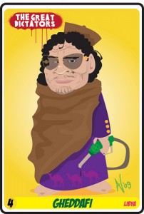 Gheddafi - Illustrazione di Andy Ventura