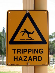 Funny sign: tripping hazard - Foto di Jonathon D. Colman