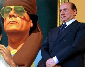 Silvio Berlusconi e Gheddafi - Immagine di Roberto Gimmi