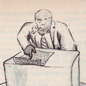 Il Banchiere - Illustrazione di Aldo Cavini Benedetti